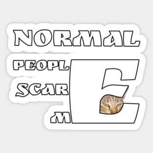 Normal People Scare Me With Peeking Cat Sticker